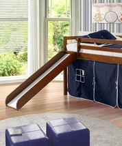 Jason Loft Bed with Slide &amp; Blue Tent - £513.59 GBP