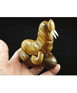 TNE-WAL-330-C) little tan Walrus TAGUA NUT palm figurine carving I love ... - $830.59 MXN