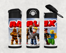 Personalized Robot Blox 12oz Kids Stainless Steel Tumbler Water Bottle - £17.29 GBP