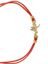 Bracciale Kabbalah con cordino rosso in oro 14k con angelo e zirconi,... - £140.99 GBP