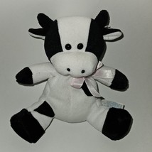 Just Friends Cow Bean Bag Plush 7&quot; Stuffed Animal Toy Pink Bow Chosun 1997 - £15.53 GBP