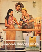 Benson &amp; Hedges 100&#39;s Hawaii Aloha Ship Vacation 1972 Vintage Print Ad - $181.16 MXN