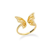 Butterfly Cubic Zirconia Rings for Women Adjustable Luxury Female Finger... - $25.00