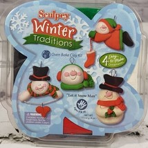Christmas Ornaments Oven Bake Clay Snowman New - $9.89