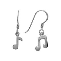 Sterling Silver Music Musical Notes Drop Earrings! Music Note Drops! New! - £14.69 GBP