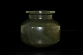 Natural Quartz 2534 Ct Certified Green Gemstone Carved Pot For Home Decor - $289.75