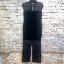 Vintage Kitty USA Black Velvet Sheer Maxi Dress Size Small - $14.84