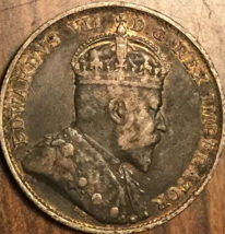 1904 Newfoundland Silver 10 Cents Coin - £28.59 GBP