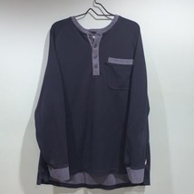 Duluth Trading Heavy Long Sleeve Pullover Shirt W/Pocket Blue Workwear Sz 2XL - £16.15 GBP