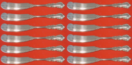 Georgian Rose by Reed &amp; Barton Sterling Silver Butter Spreaders FH Set 12 pcs - $474.21