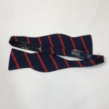 Vintage Polo Ralph Lauren Blue Red Stripe Silk Bow Tie USA Made Striped ... - $29.69