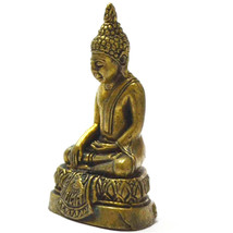 Mini Meditation Buddha Statue Thailand Amulet Wealth Strong Life Protection Tali - $24.88