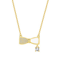 Personality Simple Design Of Zircon Necklace Female High-Grade Sense Of Light Lu - $11.00