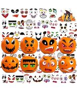 LINAYE Halloween Pumpkin Face Stickers Small Mini 72 PCS Decorating Kit - $82.71 MXN