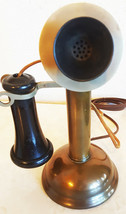 Chicago Telephone Company Oil Can Brass Candlestick Telephone Circa 1900&#39;s - $450.00