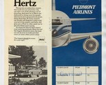 Piedmont Airlines Ticket Jacket 1969  - $17.82
