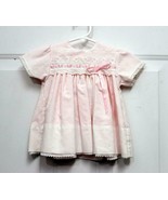 VTG Mothercare 9 Mos Baby Dress Light Pink w/White Eyelet Trim 17-20 lbs... - £11.76 GBP