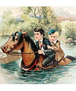George Dewey First Cruise As Child On Horseback 1899 Victorian Lithograp... - $1,903.76 MXN