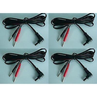 10 TENS Unit Lead Wires with Pin Connectors, 45" 4 ea (5 Pair) SAME DAY SHIPPING - $29.93
