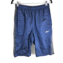 Reebok Mens Training Shorts Vintage Nylon Mesh Lined Pockets Logo Navy B... - £15.36 GBP