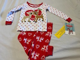 Baby Girls Pajamas 18 Months Rudolph the Red Nosed Reindeer Clarice Slee... - £12.92 GBP