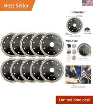 Super Thin Diamond Turbo Blade 10PCS 4.5 Inch Cutting Porcelain Ceramic ... - $102.46