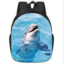 Sea Animal Turtle Shark Dolphin Backpack Women Men Rucksack Children School Bags - £28.69 GBP