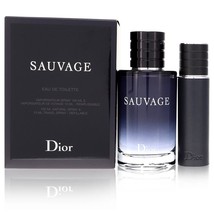 Christian Dior Sauvage Cologne 3.4 Oz Eau De Toilette Spray 2 Pcs Gift Set  image 3