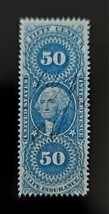 1862-71 50c U.S. Internal Revenue, Washington, Life Insurance Scott R58c... - $3.48