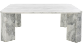 Restoration Modern Organic Square Marble Coffee Table Coastal 40&quot; - India - £851.11 GBP