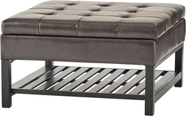 Christopher Knight Home Miriam Ottoman With Storage And Bottom Rack, Brown - £211.33 GBP
