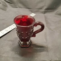 Vintage AVON 1876 Cape Cod Collection Ruby Red Footed Coffee Mug - £5.04 GBP