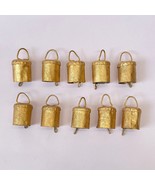 Small Gold Rustic Vintage Metal Christmas Jingle Bells (10 Regular Bell) - £11.19 GBP