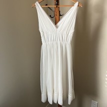 Womens Shadowline Nylon White Nightgown Lingerie Bridal Knee Grecian Sz ... - $39.59