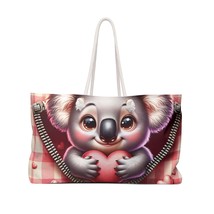 Personalised/Non-Personalised Weekender Bag, Cute Koala, Zipper, Valentines Day, - £38.44 GBP