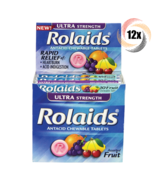 Full Box 12x Rolls Rolaids Ultra Strength Antacid Fruit Tablets | 10 Per... - $24.24