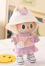 5PCS Labubu Doll Clothes Set for 17cm – Purple Skirt Hat Camera Shoes - $23.99