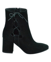 Brand New Women&#39;s Hot Kiss Gila Block Heel Cut Out Side Laced Boots Black US 6.5 - £17.94 GBP