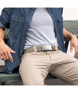 Men&#39;s Large Buckle Elastic Web Belt, 1.5 inch Waist Belt for Jeans and S... - $31.53 CAD