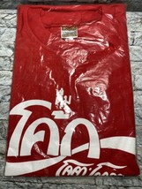 Vintage Coke Coca Cola Thailand Red Shirt Deadstock Medium Large New - £13.16 GBP