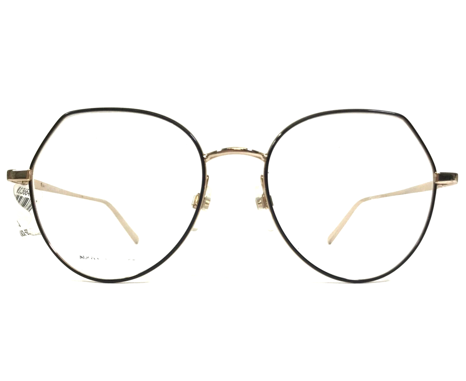 Primary image for Marc Jacobs Eyeglasses Frames 475 2M2 Black Gold Cat Eye Wire Rim 52-18-140