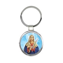 Immaculate Heart of Mary : Gift Keychain Catholic Religious Virgin Saint Sacred  - £6.48 GBP