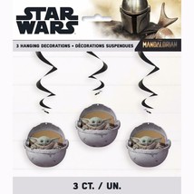 Star Wars The Mandalorian Child Yoda Hanging Decorations 3 Pc Birthday P... - £4.89 GBP