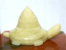 Yellow Jade Tortoise Meru Shri Yantra Sri Chakra Mandala - £90.21 GBP