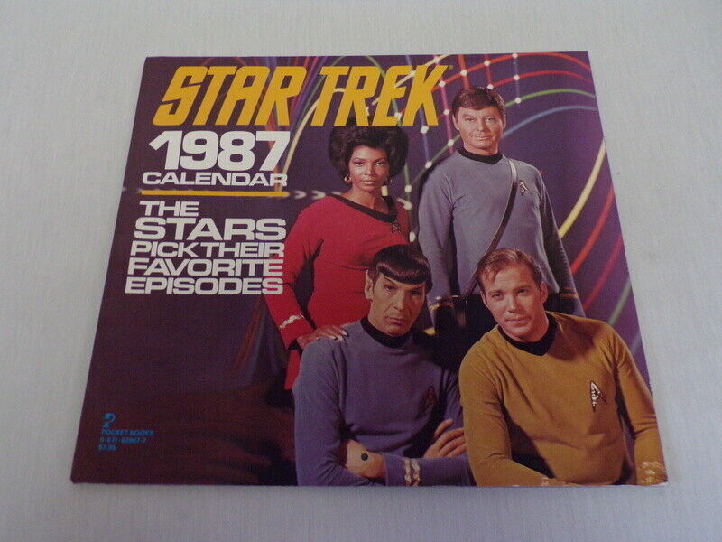 Primary image for ORIGINAL Vintage Unused 1987 Pocket Books Star Trek Calendar Stars Pick Faves