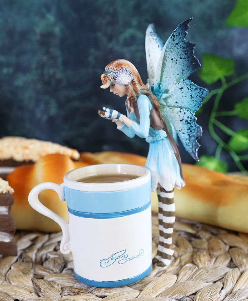 Ebros Amy Brown Teacup Creamy Hot Cocoa Whimsical Fairy Figurine 6&quot;H - $35.99