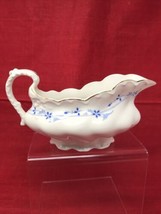 Johnson Brothers Blue Leaf Scalloped w/ Bands Gold Trim England - Gravy ... - $29.65