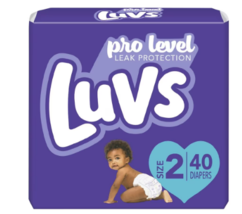 Luvs Pro Level Leak Protection Diapers Size 2 40.0ea - $19.99