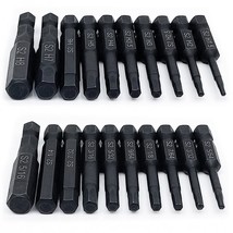 Hex Head Allen Wrench Drill Bit Set (10Pc Metric &amp; 10Pc Sae), Allen Wrench Drill - £15.72 GBP