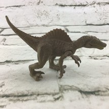 Velociraptor 3” Raptor Dinosaur Figure Brown Jurassic Animal Jointed Toy  - £7.85 GBP